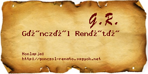 Gönczöl Renátó névjegykártya