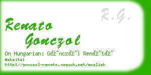renato gonczol business card